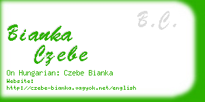 bianka czebe business card